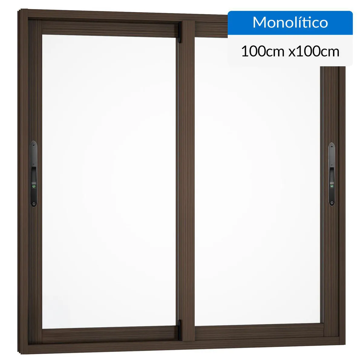 WINTEC - Ventana aluminio 100x100 cm monolítico madera corredera