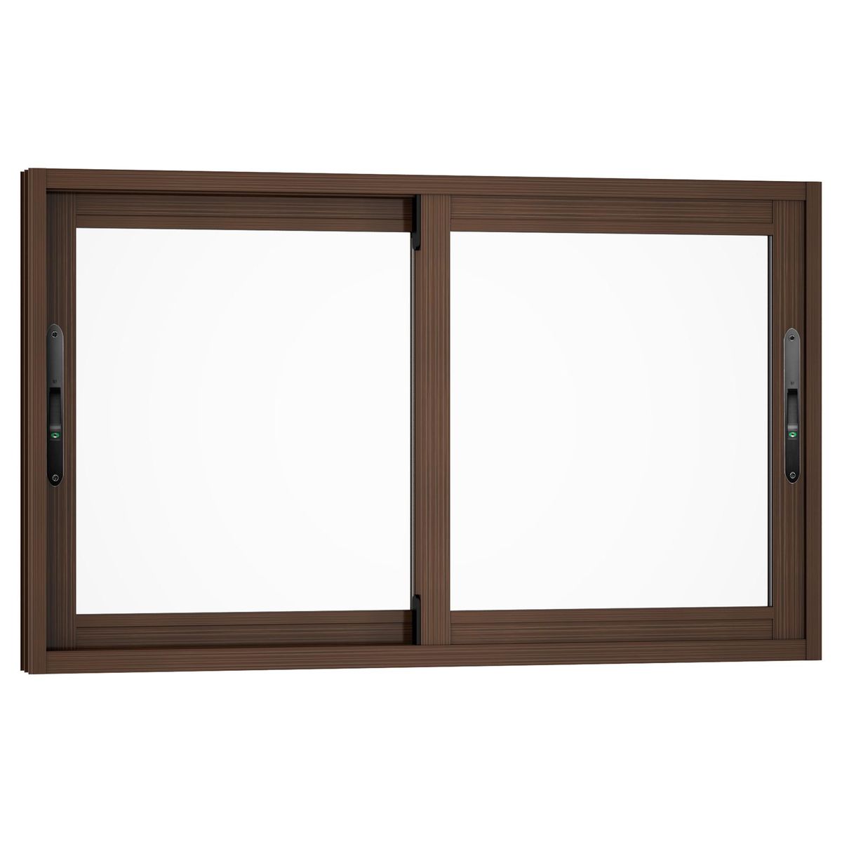 WINTEC - Ventana aluminio 100x60 cm monolítico madera corredera