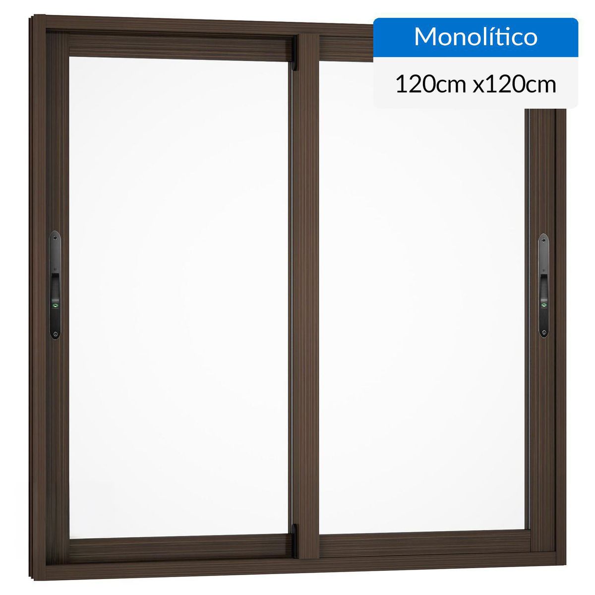 WINTEC - Ventana aluminio 120x120 cm monolítico madera corredera