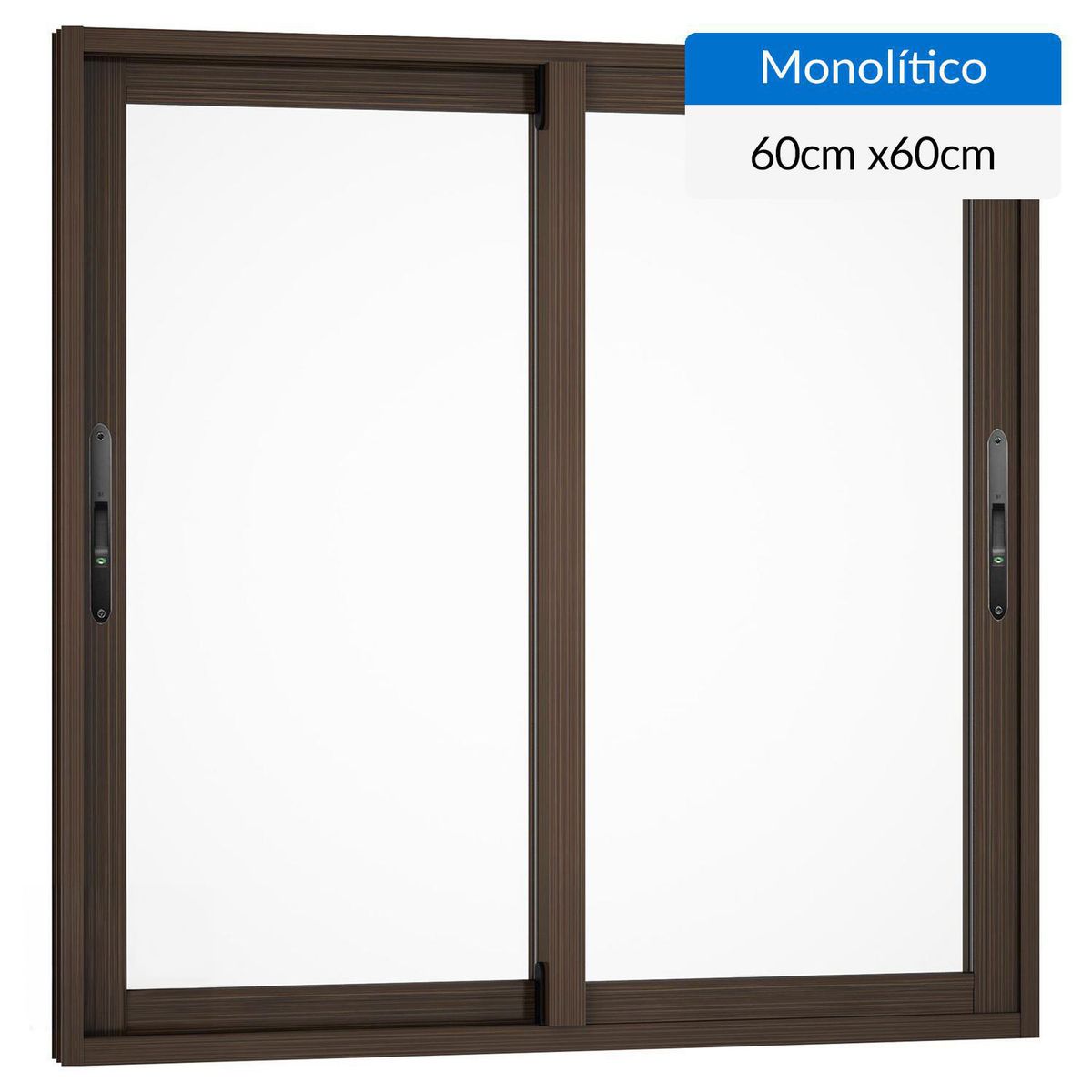 WINTEC - Ventana aluminio 60x60 cm monolítico madera corredera