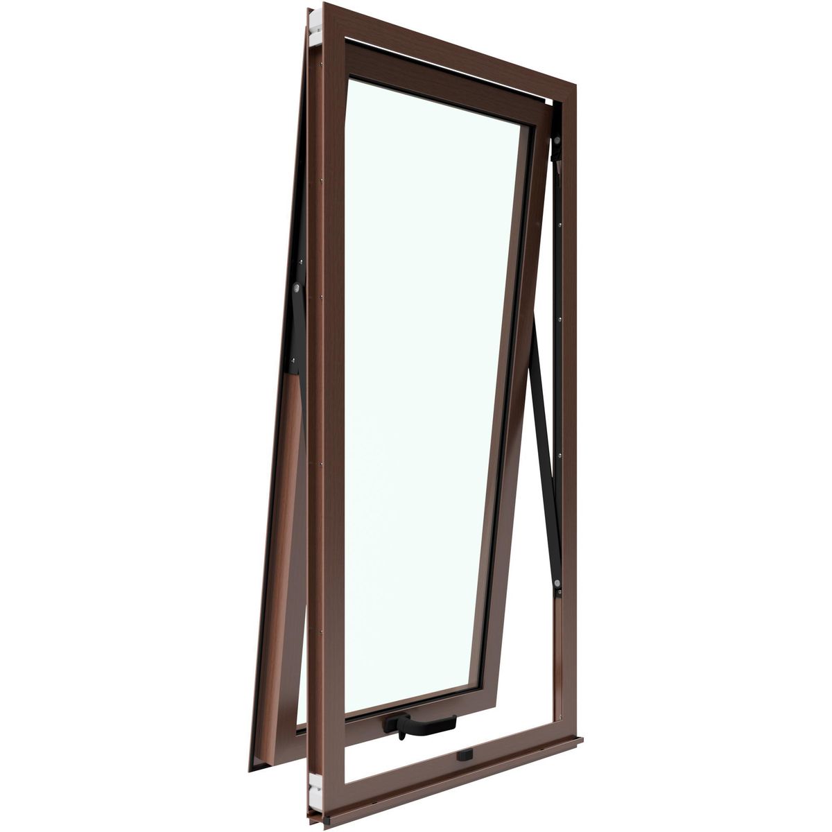 WINTEC - Ventana aluminio 60x120 cm monolítico madera proyectante