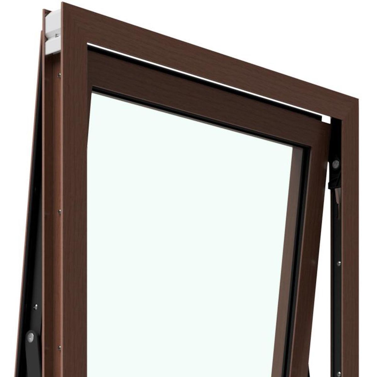 WINTEC - Ventana aluminio 60x120 cm monolítico madera proyectante