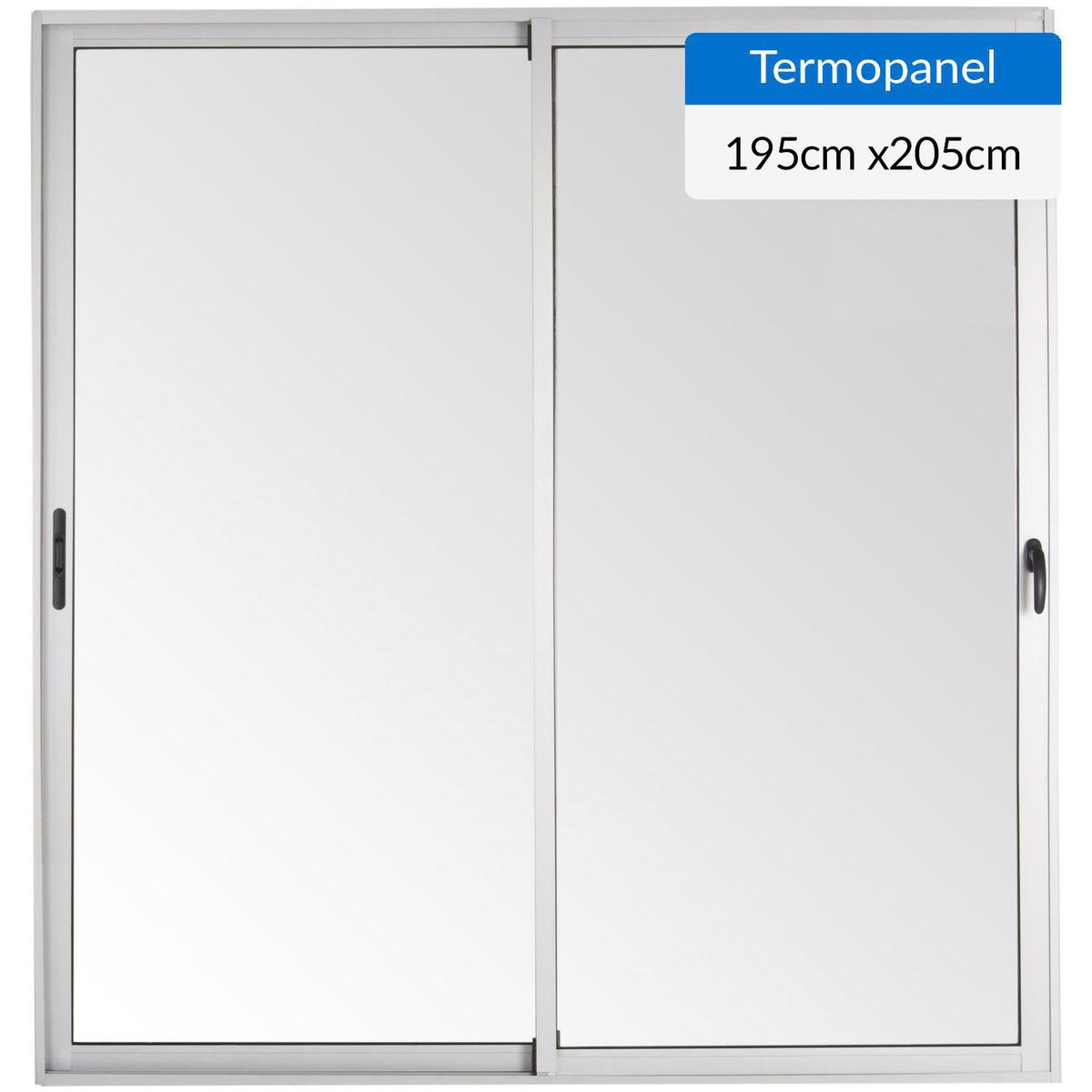 WINTEC - Ventana termopanel aluminio 195x205 cm mate corredera