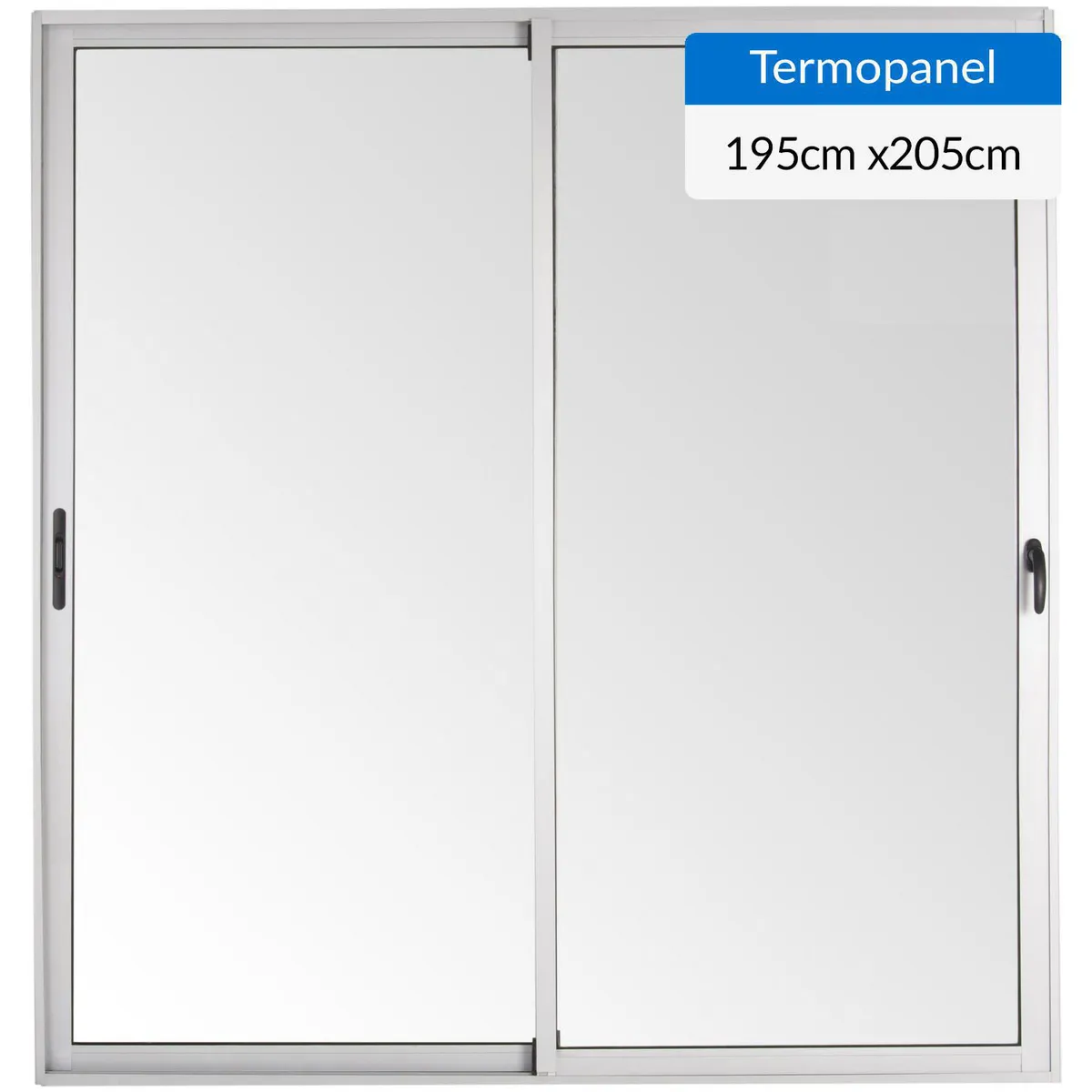WINTEC - Ventana termopanel aluminio 195x205 cm mate corredera