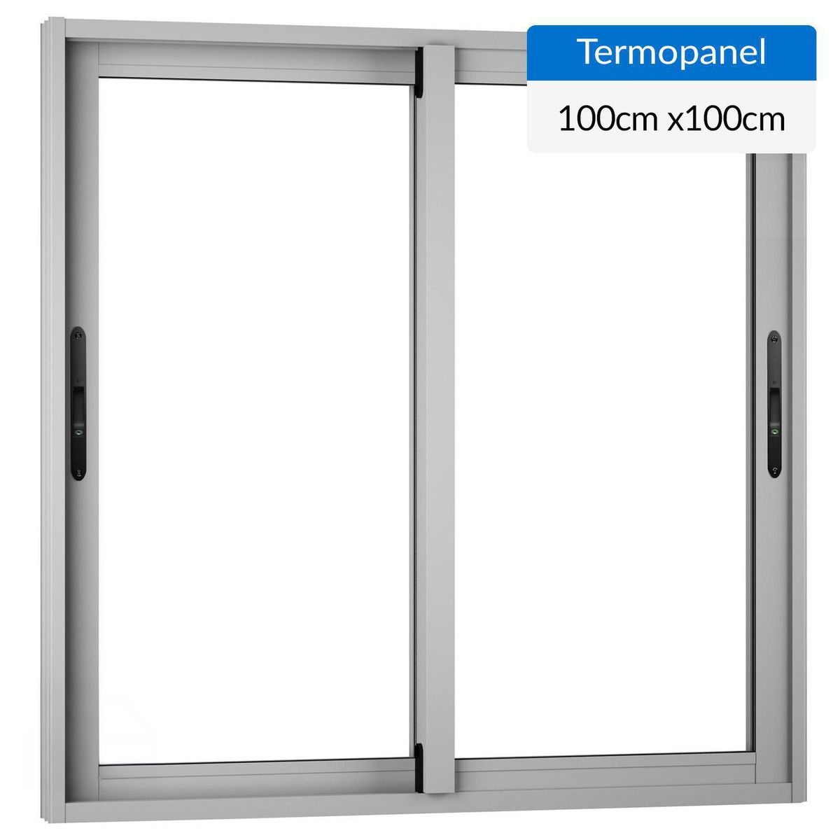 WINTEC - Ventana termopanel aluminio 100x100 cm mate corredera