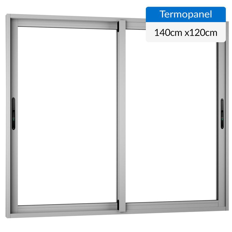 WINTEC - Ventana termopanel aluminio 140x120 cm mate corredera