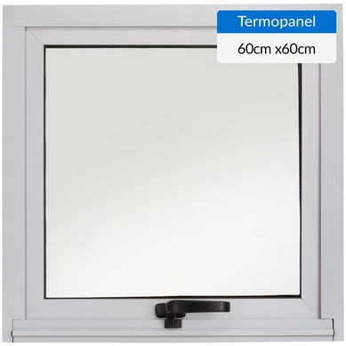 Ventana termopanel aluminio 60x60 cm mate proyectante