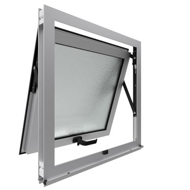 Ventana termopanel aluminio 60x60 cm mate proyectante