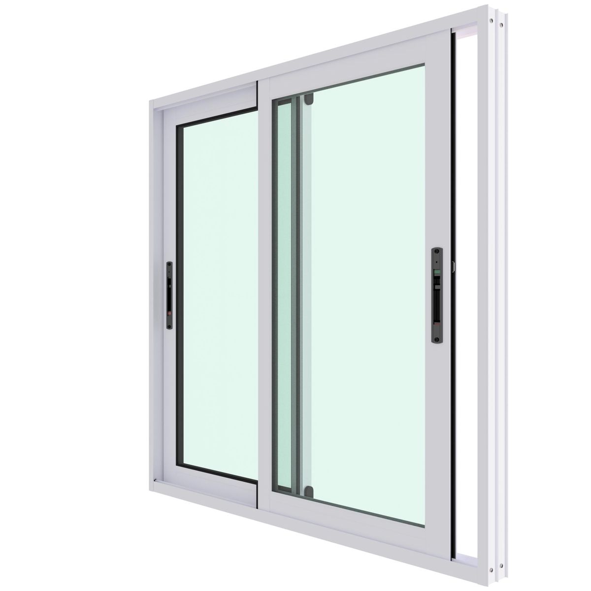 WINTEC - Ventana termopanel aluminio 100x100 cm blanco corredera