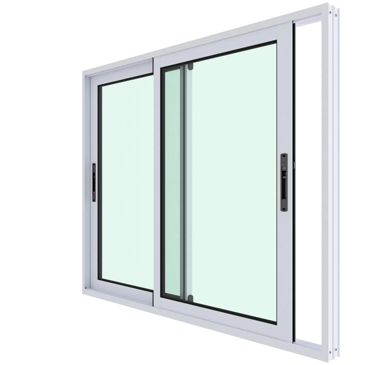 WINTEC - Ventana termopanel aluminio 121x100 cm blanco corredera