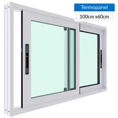 WINTEC - Ventana termopanel aluminio 100x60 cm blanco corredera