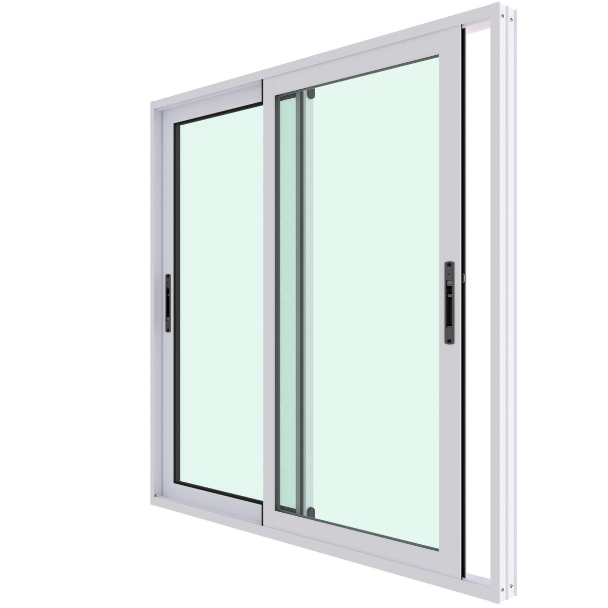 WINTEC - Ventana termopanel aluminio 120x120 cm blanco corredera