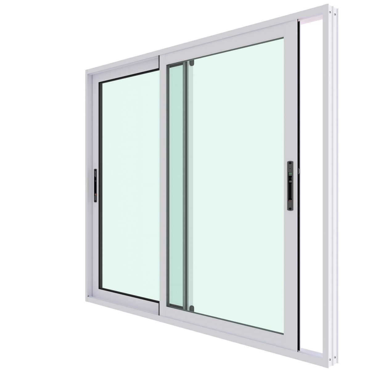 WINTEC - Ventana termopanel aluminio 140x120 cm blanco corredera