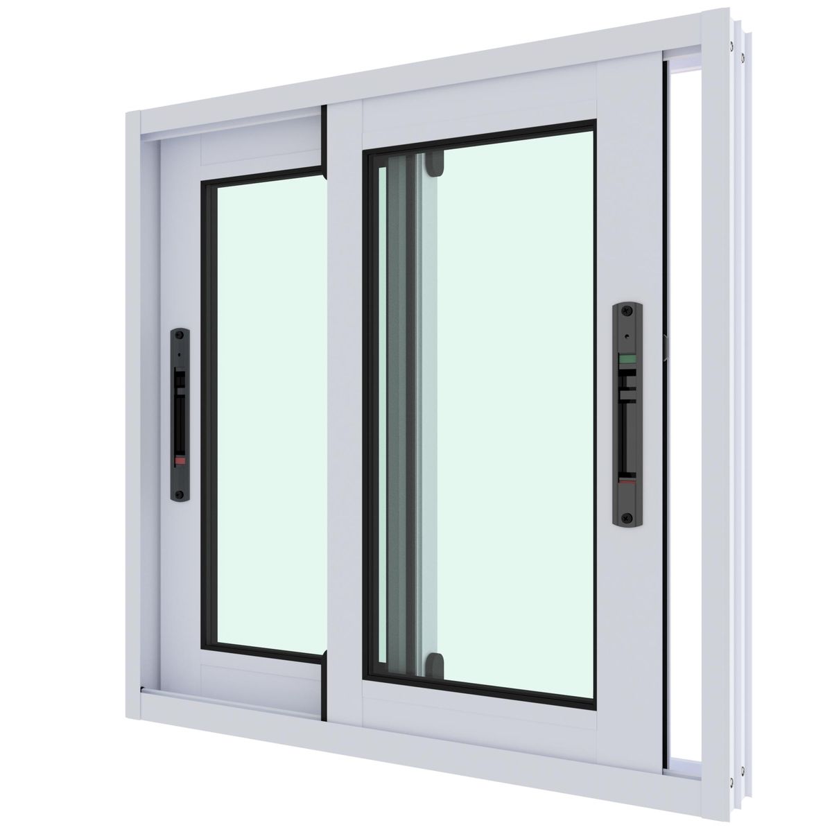WINTEC - Ventana termopanel aluminio 60x60 cm blanco corredera