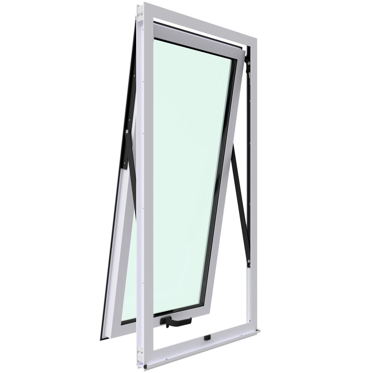 WINTEC - Ventana termopanel aluminio 60x120 cm blanco proyectante