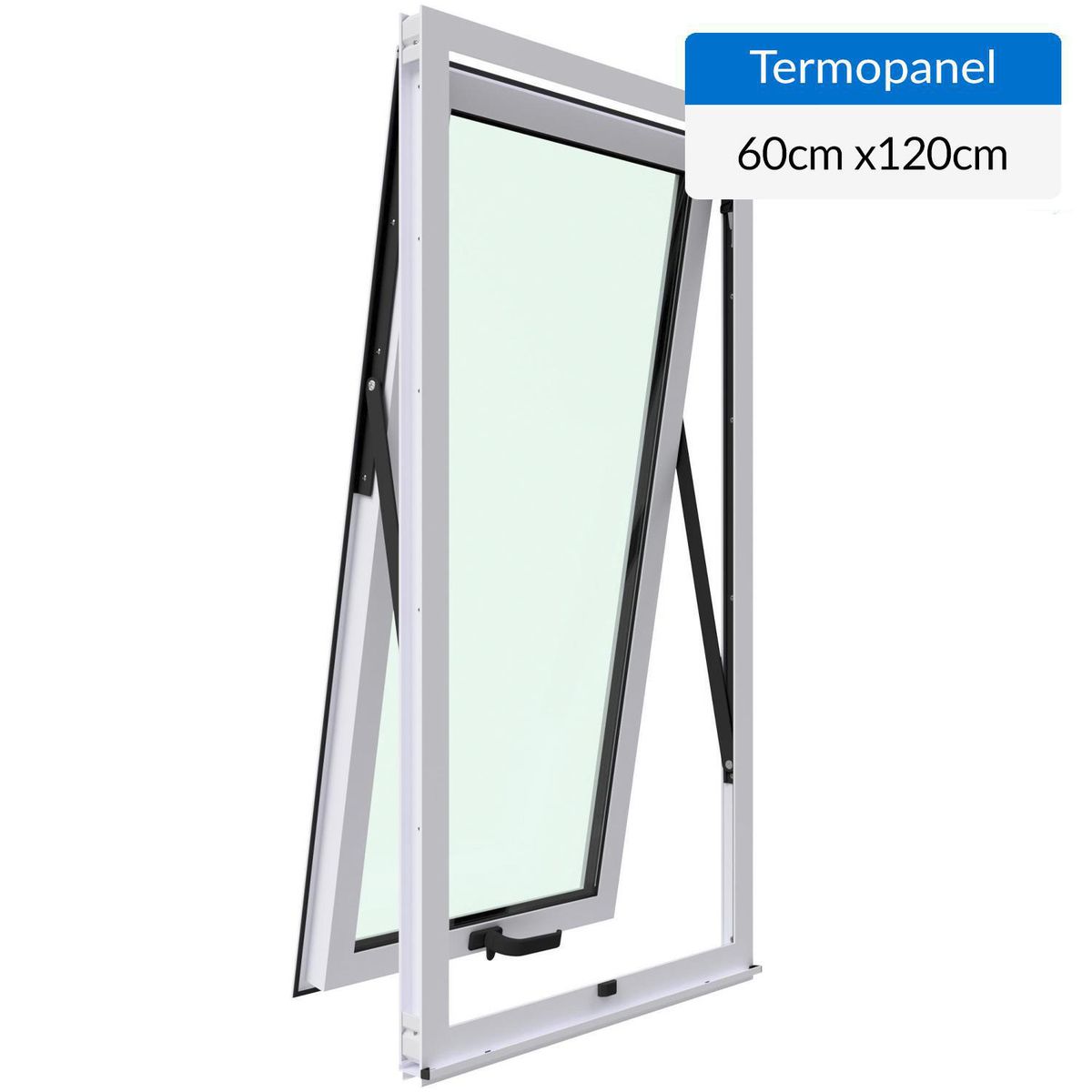 WINTEC - Ventana termopanel aluminio 60x120 cm blanco proyectante