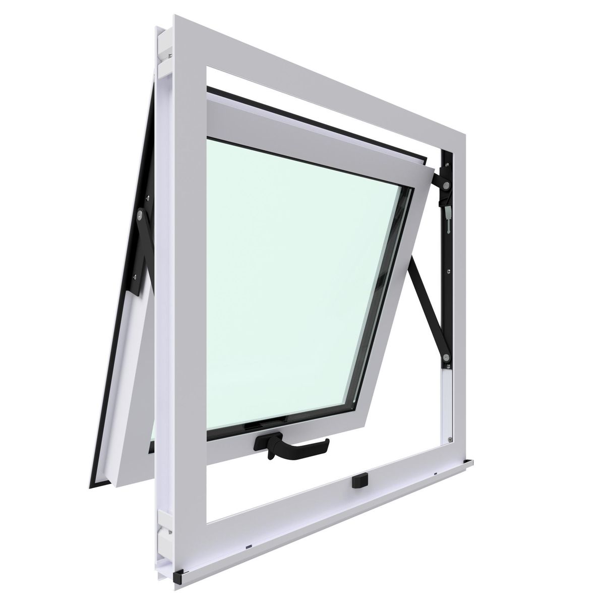 WINTEC - Ventana termopanel aluminio 60x60 cm blanco proyectante