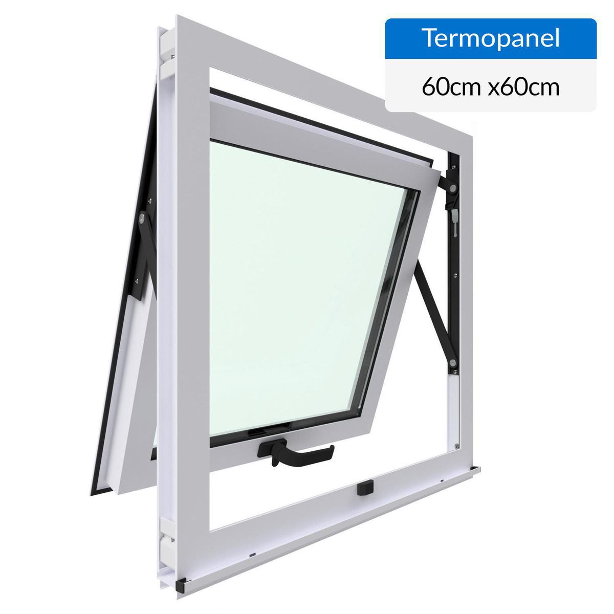 WINTEC - Ventana termopanel aluminio 60x60 cm blanco proyectante