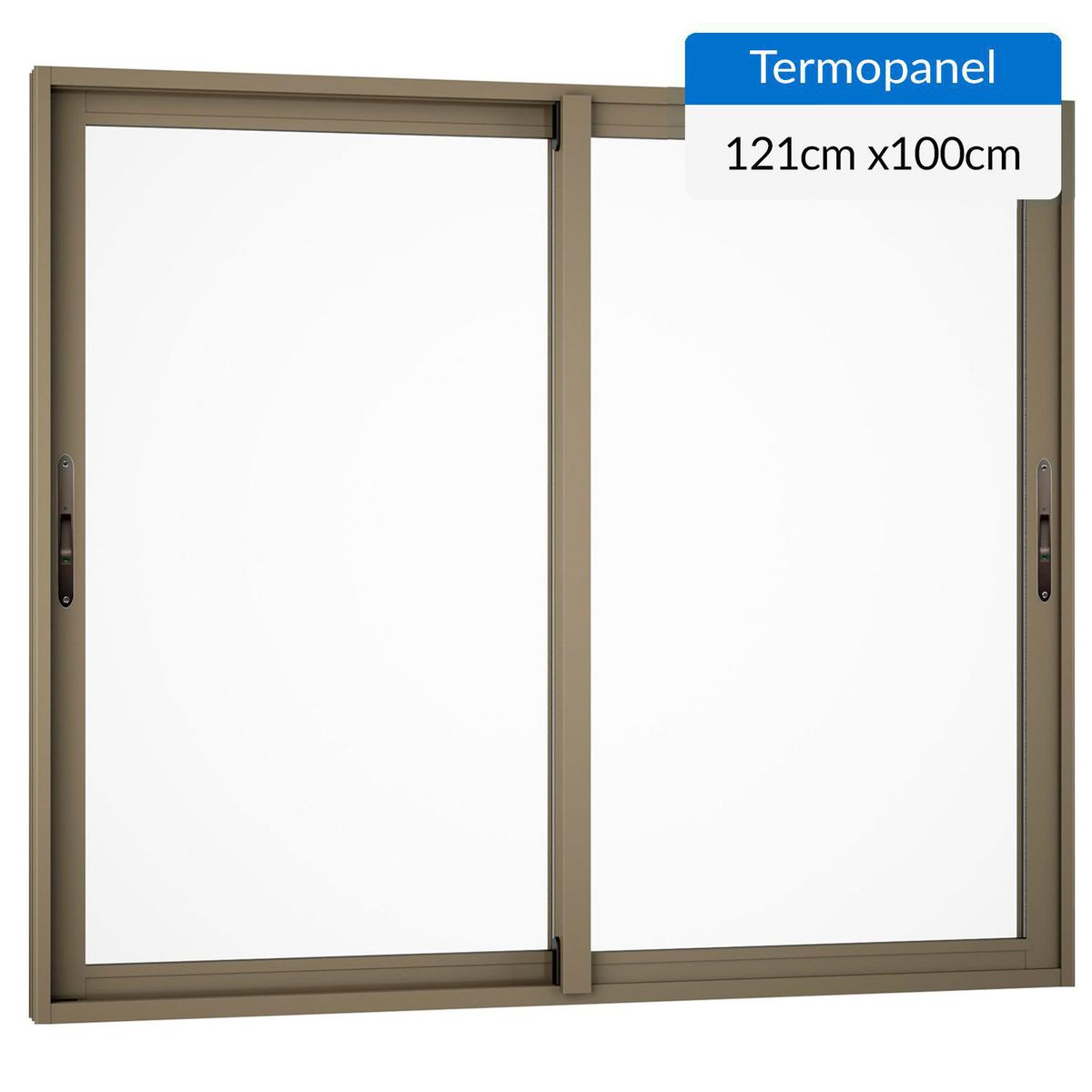 WINTEC - Ventana termopanel aluminio 121x100 cm titanio corredera