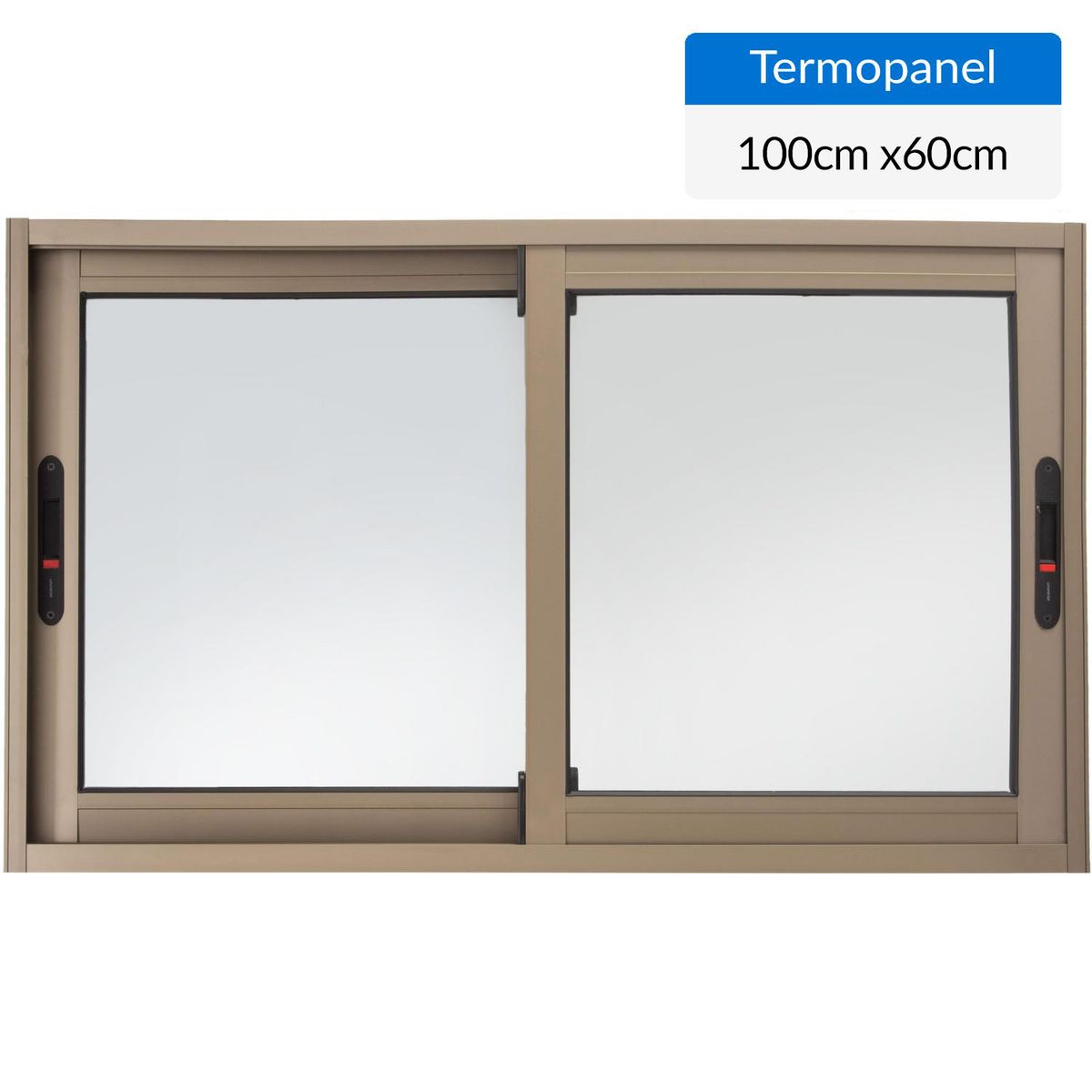 WINTEC - Ventana termopanel aluminio 100x60 cm titanio corredera