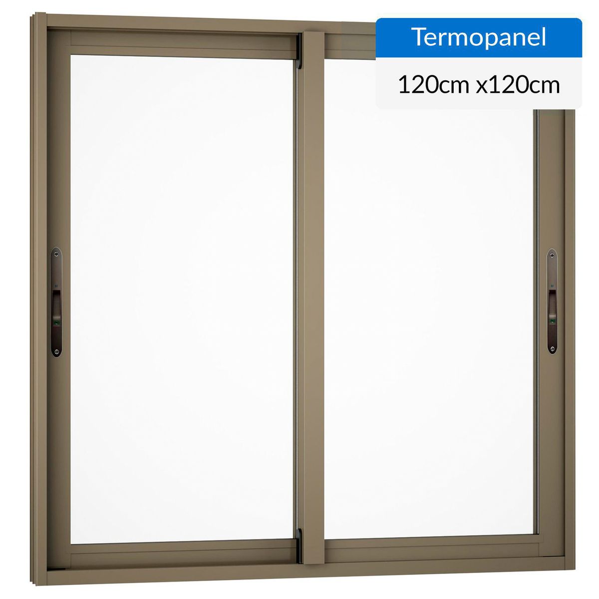 WINTEC - Ventana termopanel aluminio 120x120 cm titanio corredera