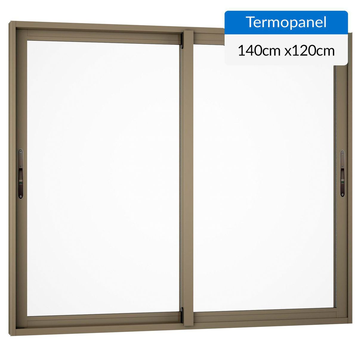 WINTEC - Ventana termopanel aluminio 140x120 cm titanio corredera