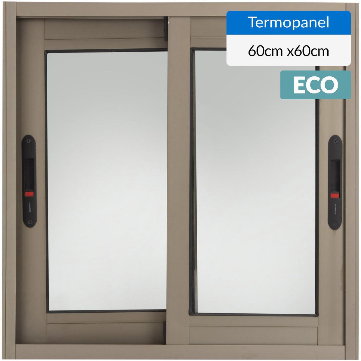 WINTEC - Ventana termopanel aluminio 60x60 cm titanio corredera