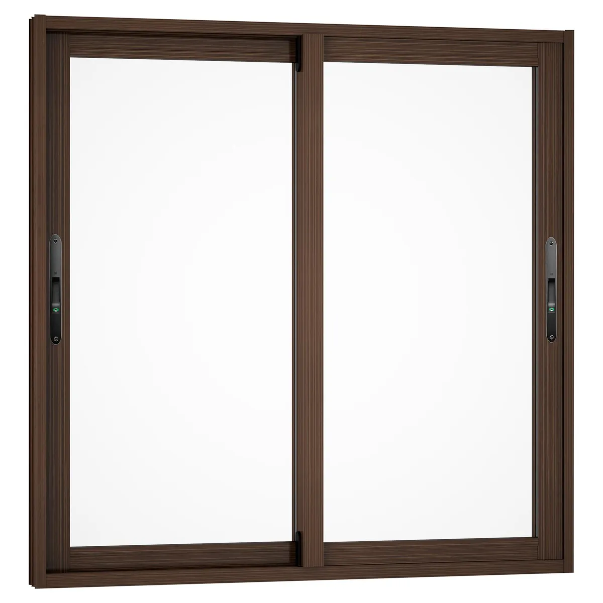 WINTEC - Ventana termopanel aluminio 100x100 cm madera corredera