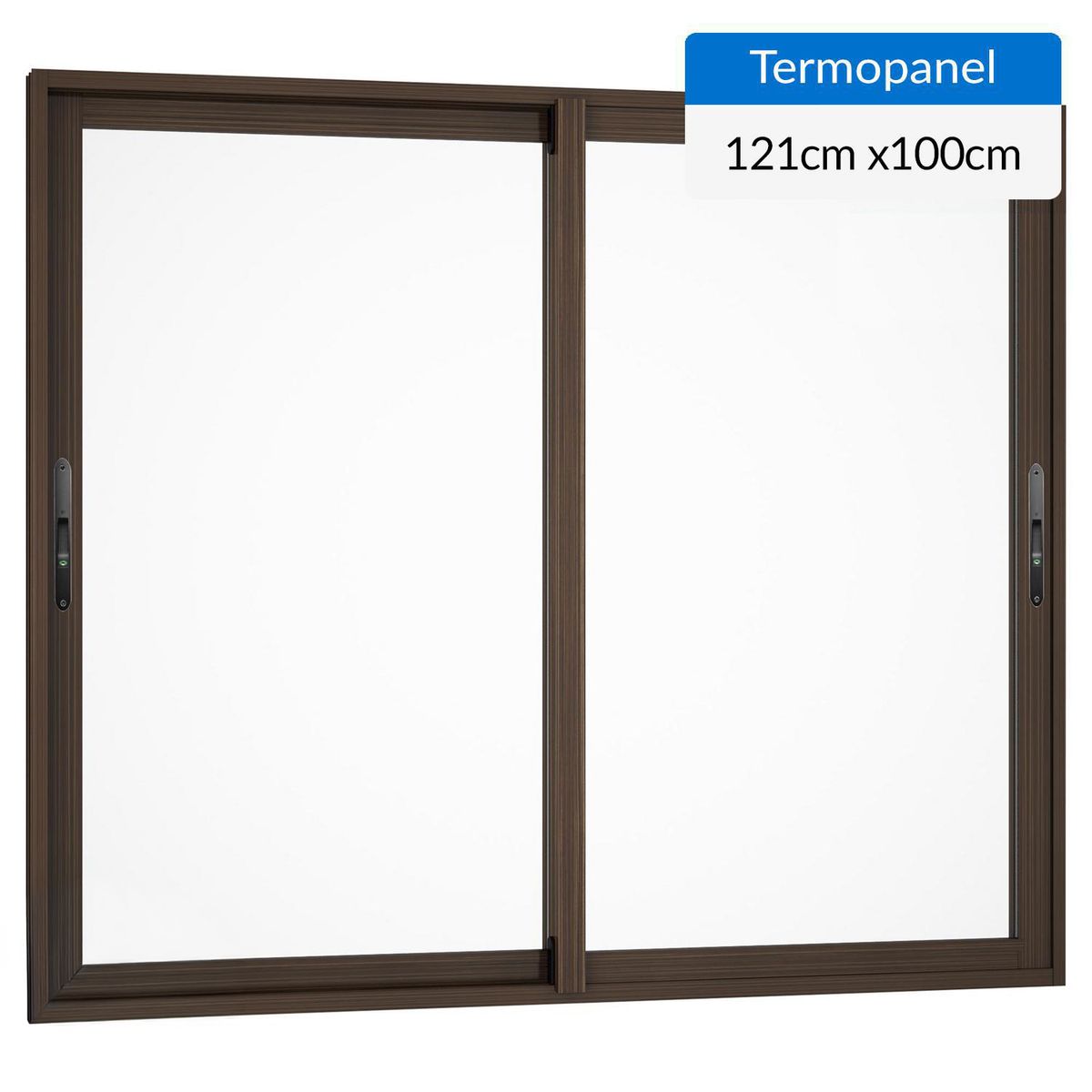 WINTEC - Ventana termopanel aluminio 121x100 cm madera corredera