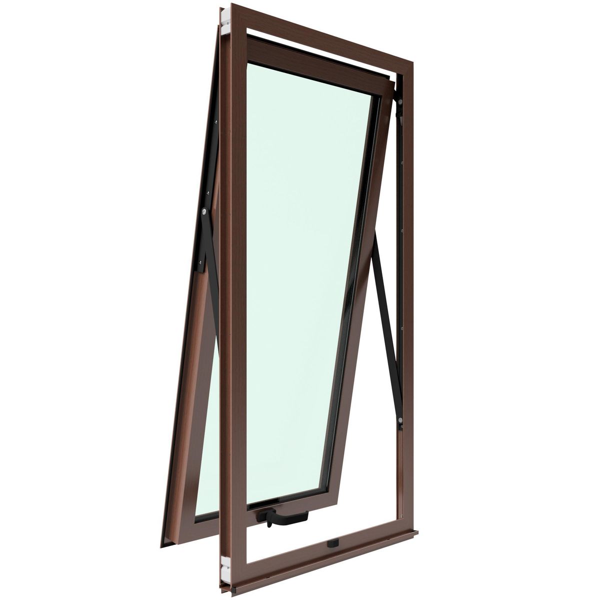 WINTEC - Ventana termopanel aluminio 60x120 cm madera proyectante