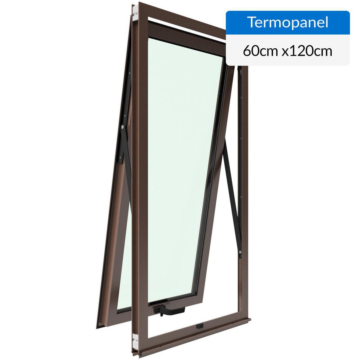 WINTEC - Ventana termopanel aluminio 60x120 cm madera proyectante