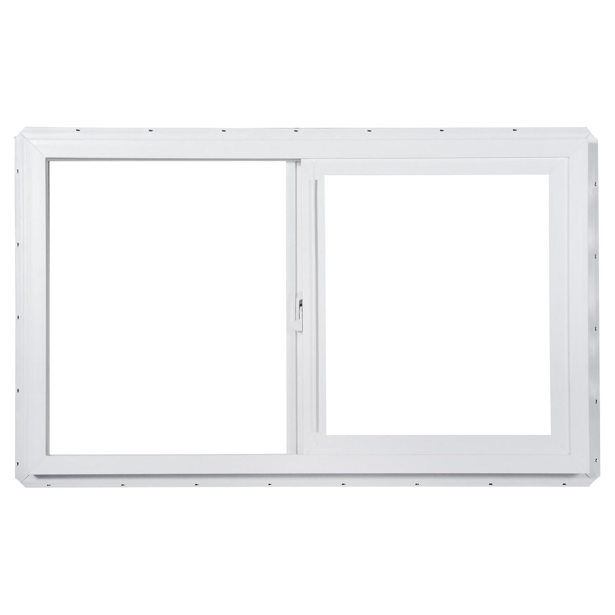 WINTEC - Ventana PVC 100x60 cm monolítico blanco corredera
