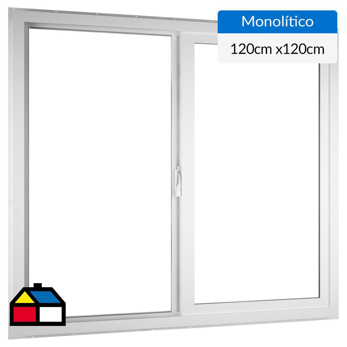 WINTEC - Ventana  PVC 120x120 cm monolítico blanco corredera
