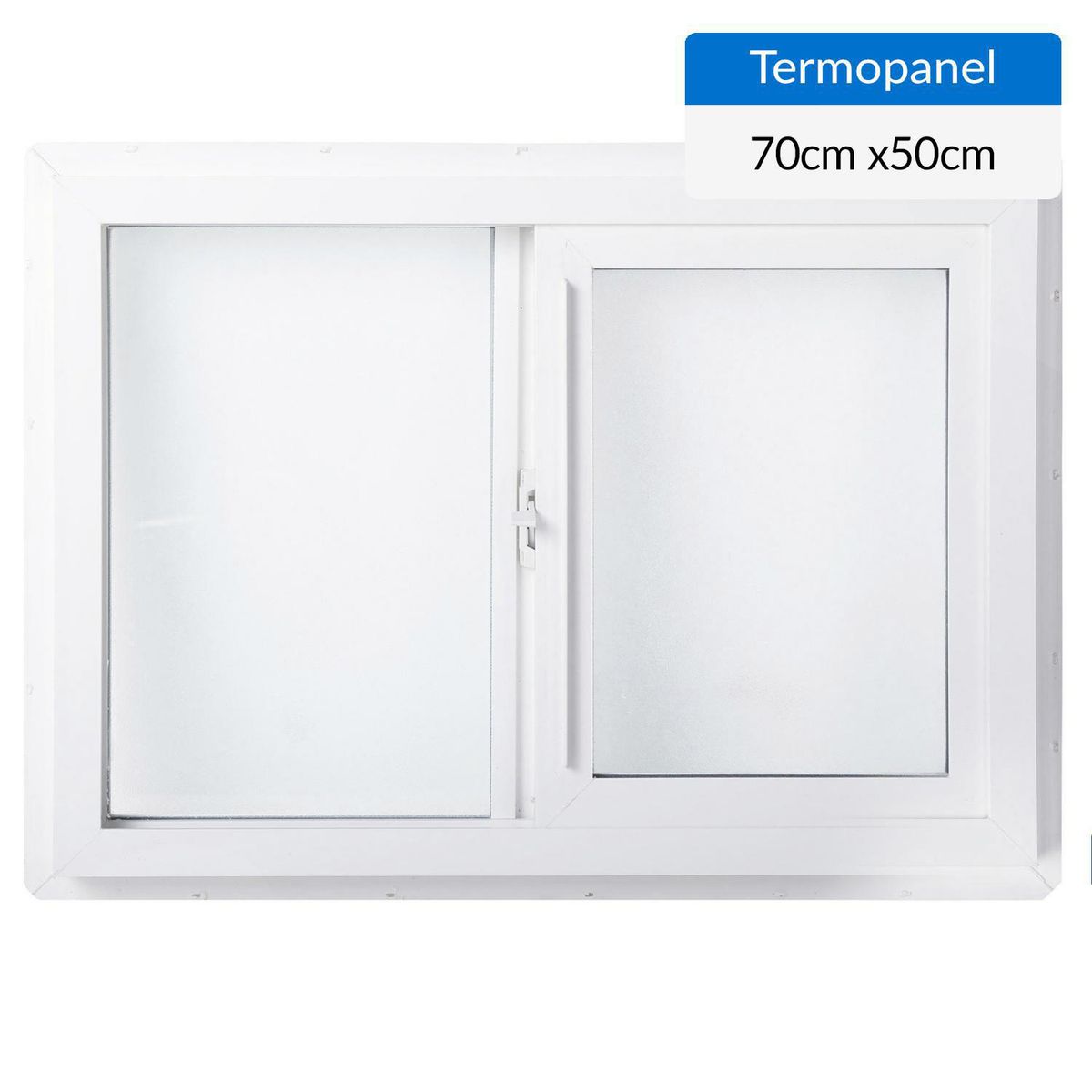 WINTEC - Ventana termopanel PVC 70x50 cm blanco corredera