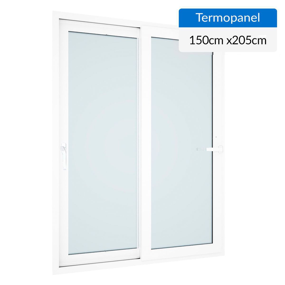WINTEC - Ventanal termopanel PVC 150x205 cm blanco corredera