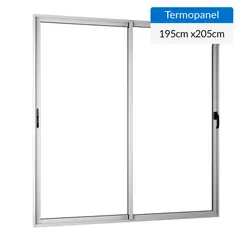 WINTEC - Ventana termopanel PVC 195x205 cm blanco corredera
