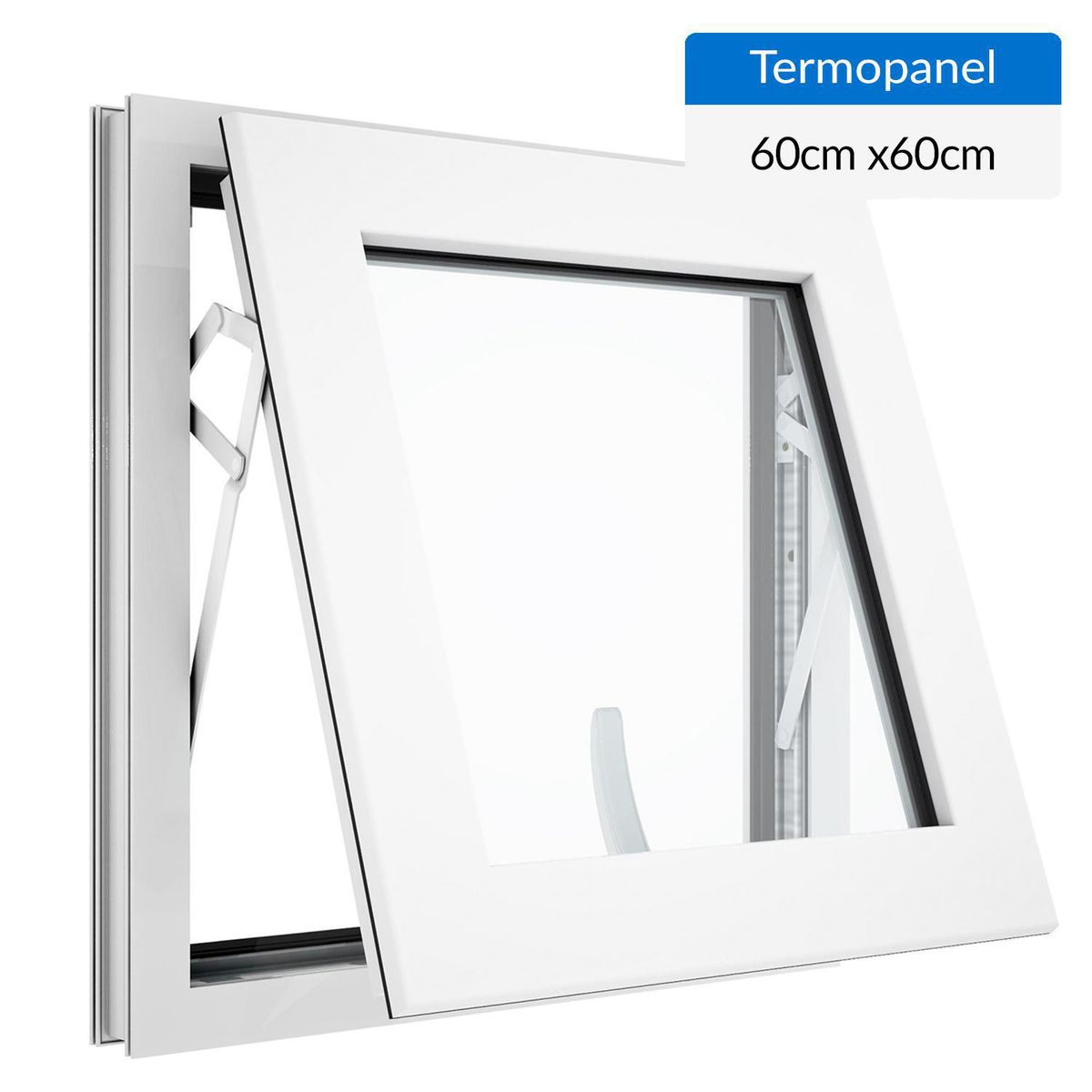 WINTEC - Ventana termopanel PVC 60x60 cm blanco proyectante