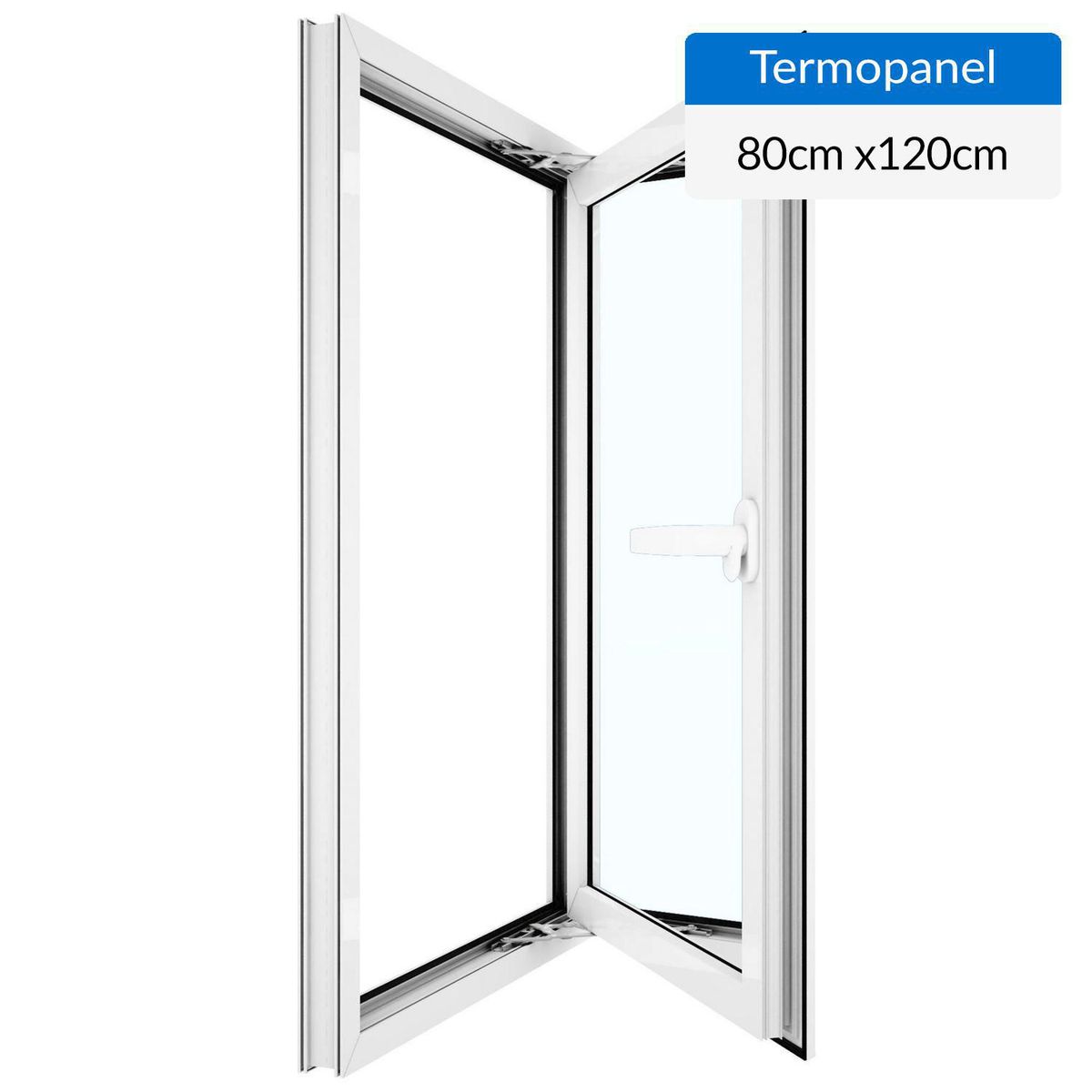 WINTEC - Ventana termopanel PVC 80x120 cm blanco corredera