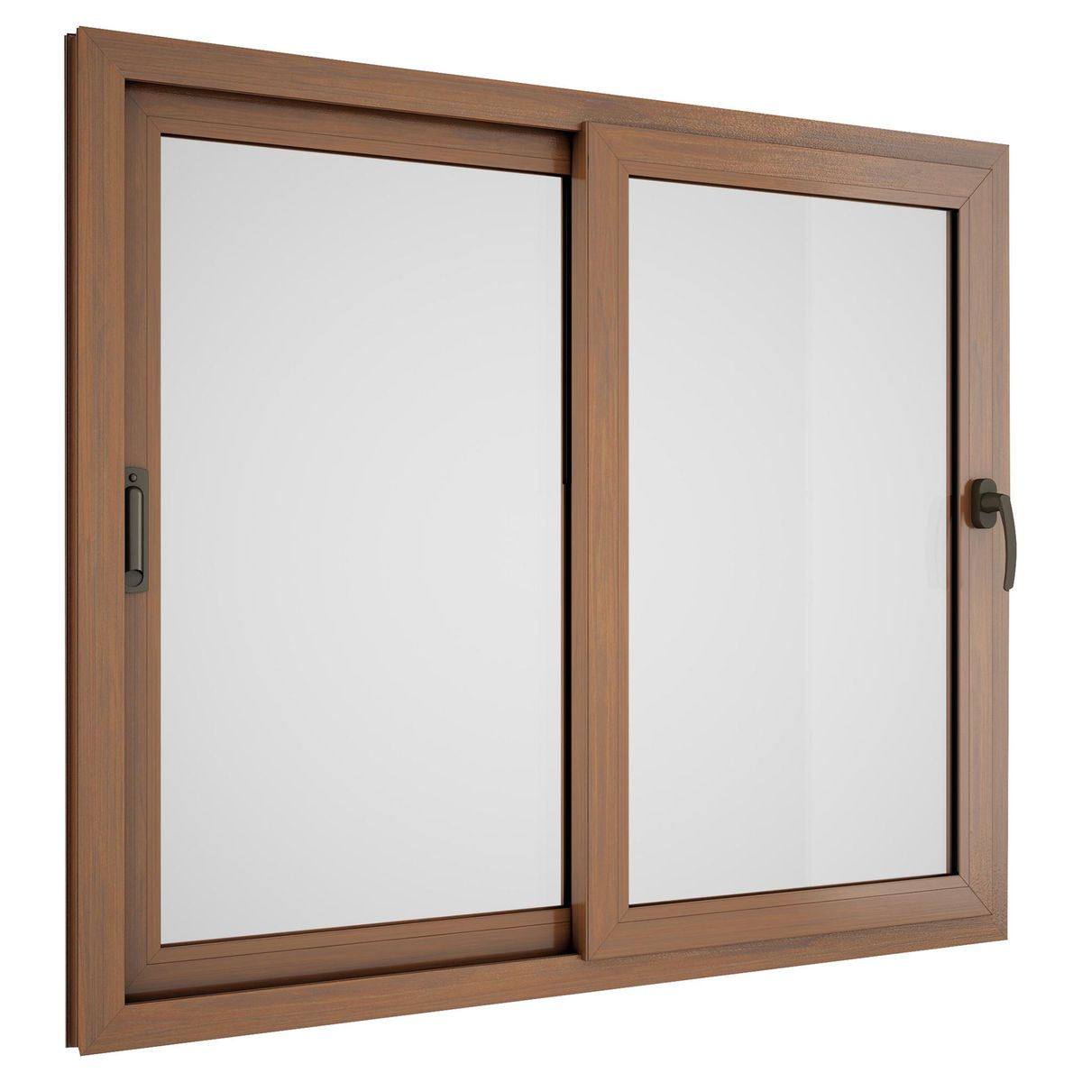 WINTEC - Ventana termopanel PVC 140x120 cm roble corredera