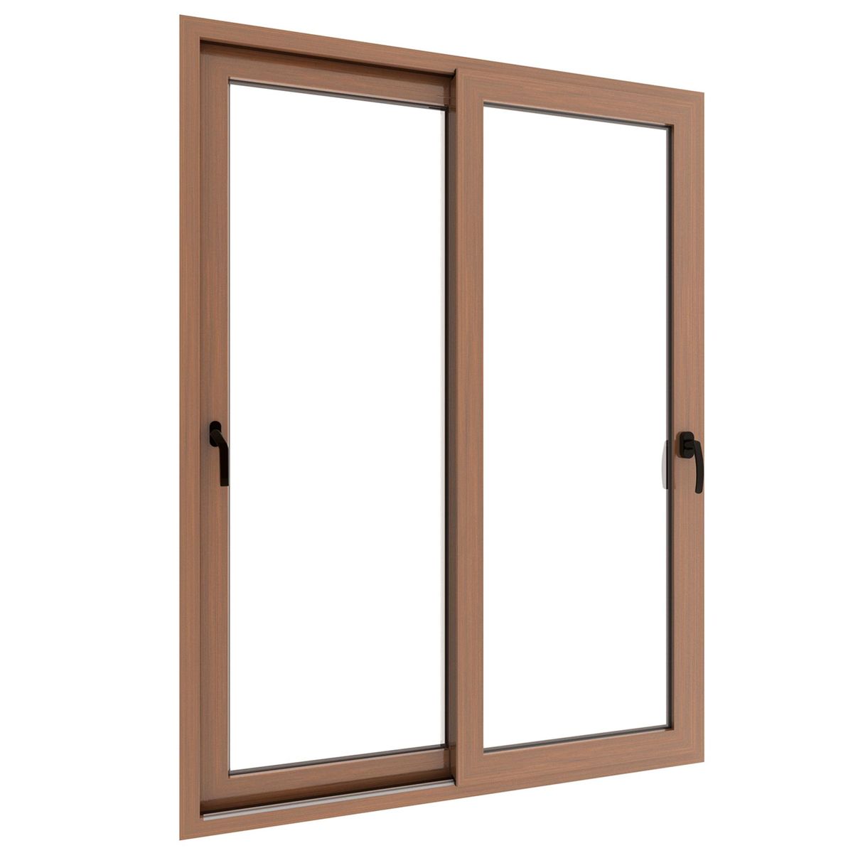 WINTEC - Ventanal termopanel PVC 150x205 cm roble corredera