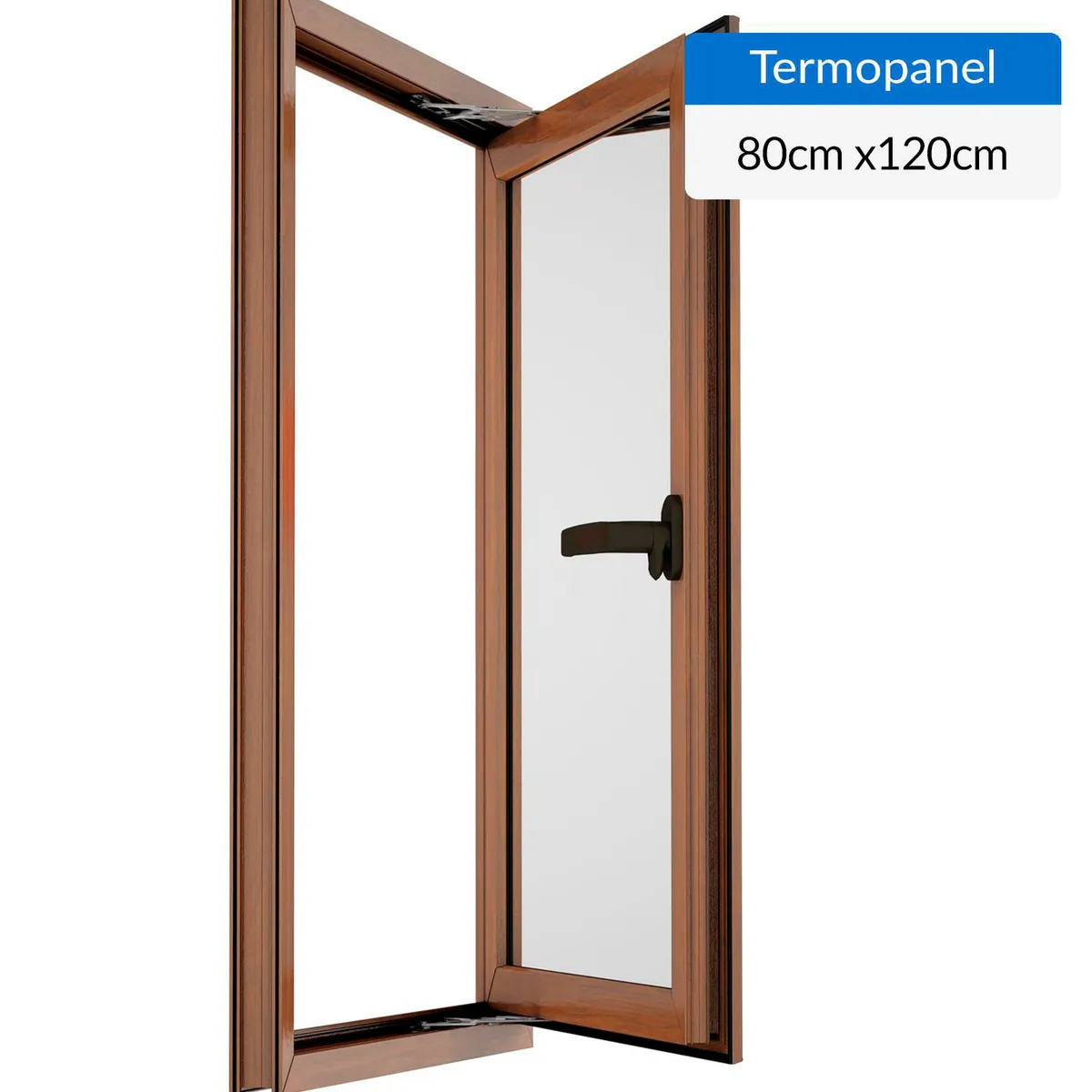 WINTEC - Ventana termopanel PVC 80x120 cm roble corredera