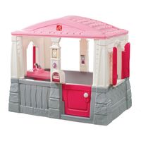 Casa de Juego 130x130x129.5 cm Blanco/Rosado