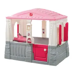 STEP 2 - Casa de Juego 130x130x129.5 cm Blanco/Rosado