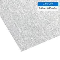 BOLKOW - Plancha Recubrimiento AZM150 Zinc Liso 0.4 mm 95x300 cm Gris