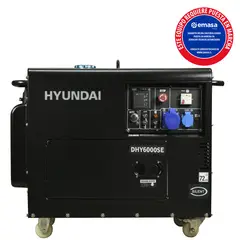 HYUNDAI - Generador Eléctrico a Diesel Partida Eléctrica 5300 W 12 l