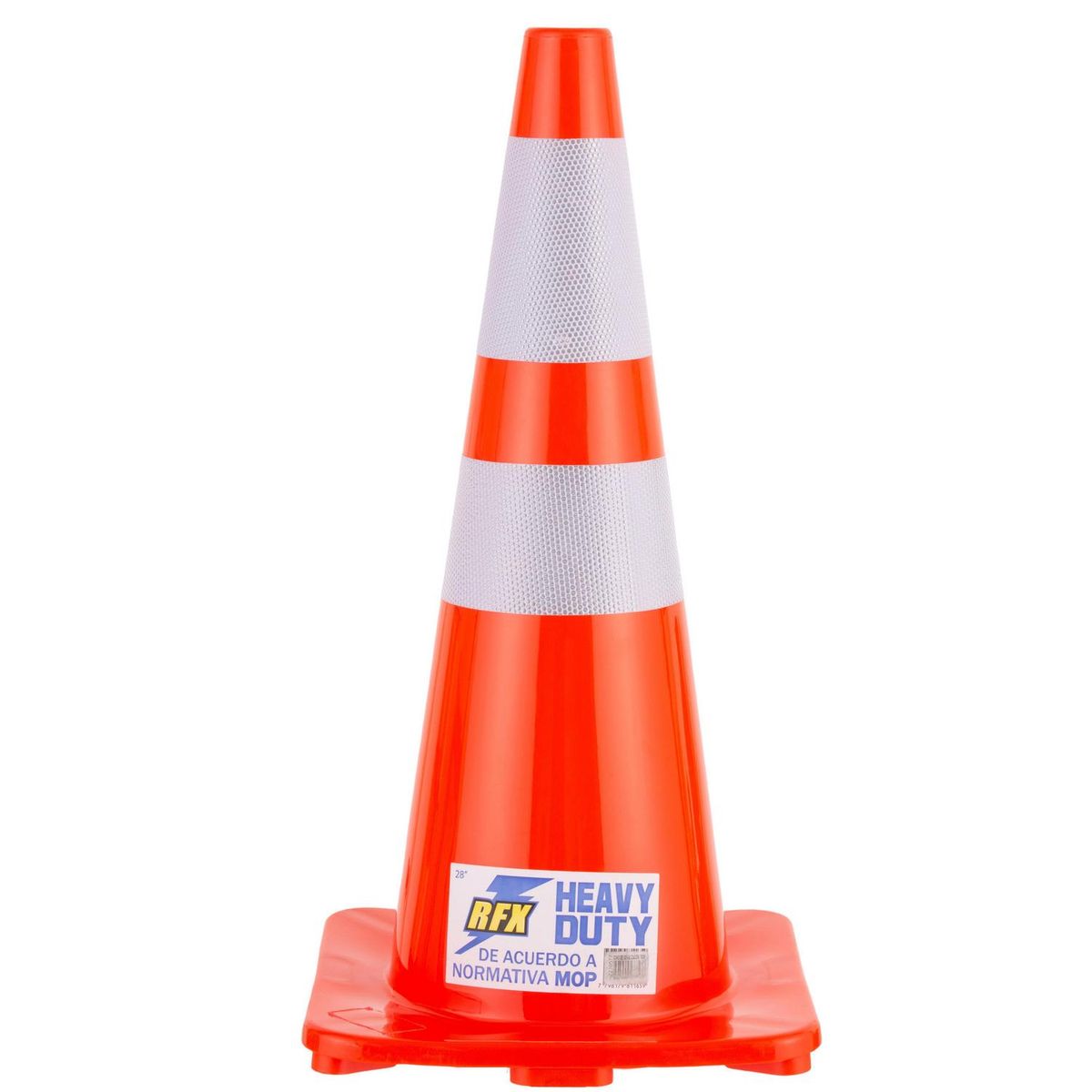 REDLINE - Cono de señalización 28" naranjo con cinta reflectiva