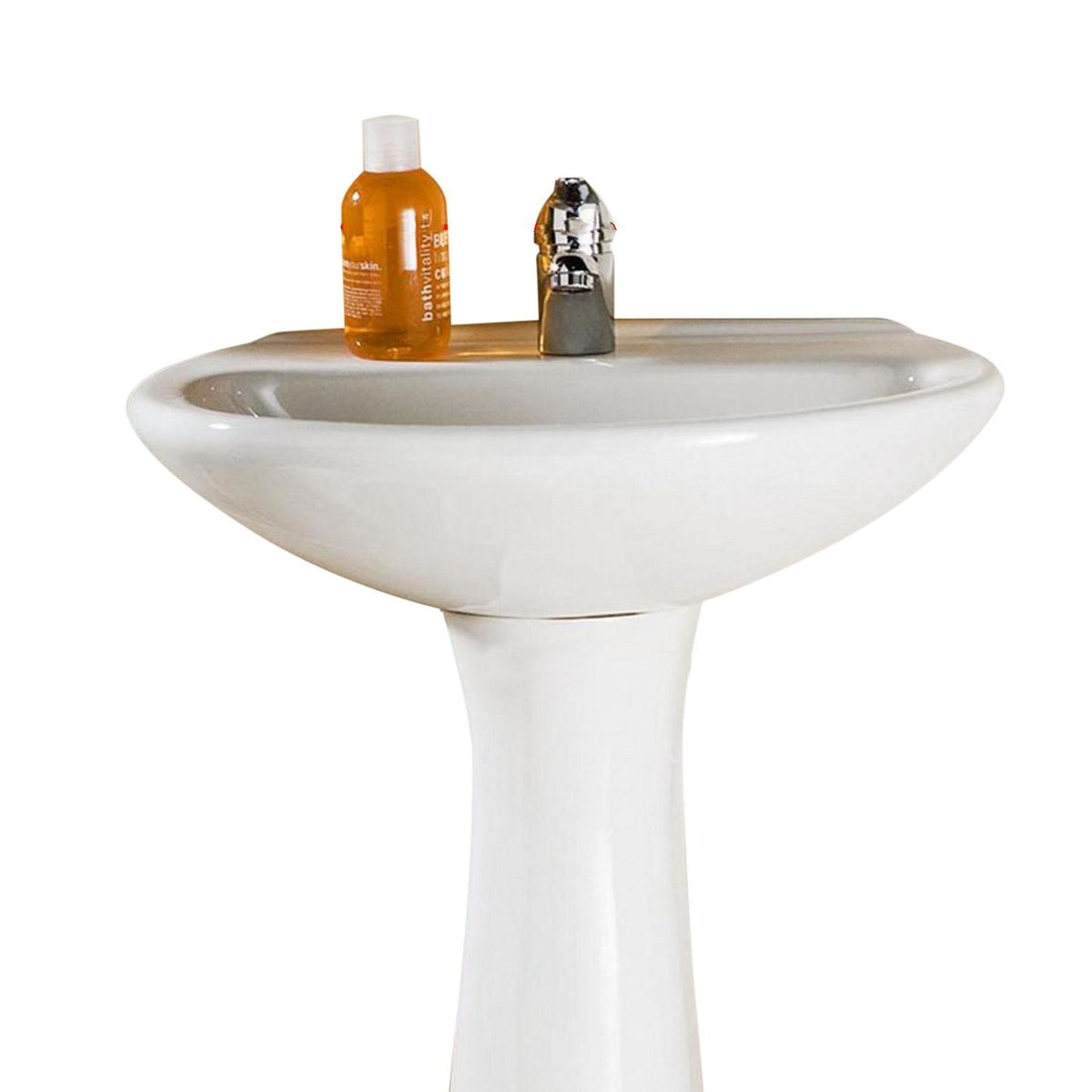 S/M - Lavamanos Milano Forma Ovalada Porcelana 46.5x23x36.5 cm Blanco