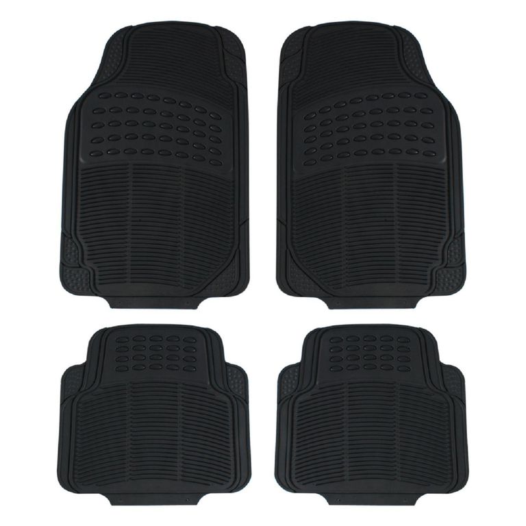 AUTOSTYLE Set de Pisos Negro Universal para Auto 4 Unidades