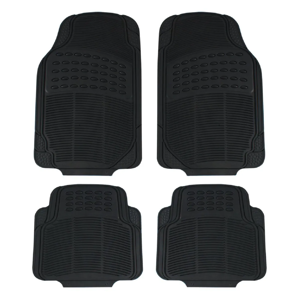 AUTOSTYLE - Set de Pisos Autostyle Negro Universal para Auto 4 Unidades