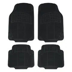 AUTOSTYLE - Set de pisos para auto PVC negro 4 unidades